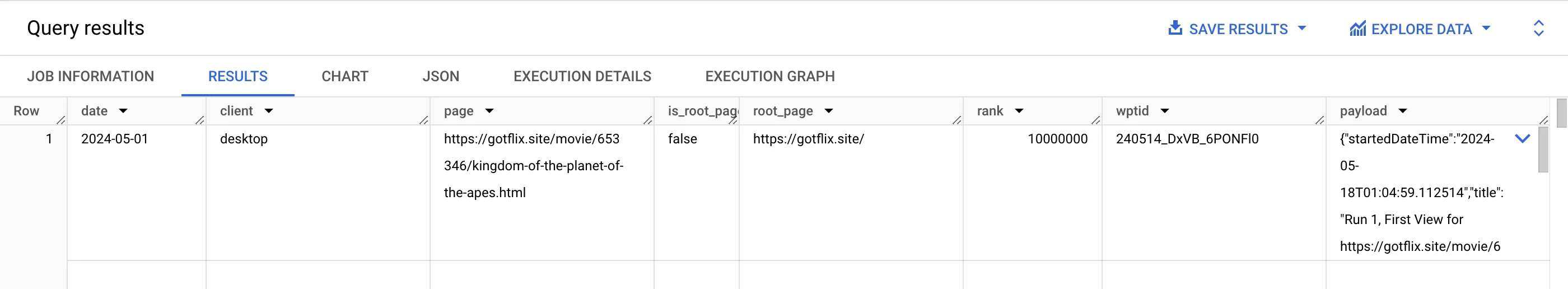 BigQuery run a sample query